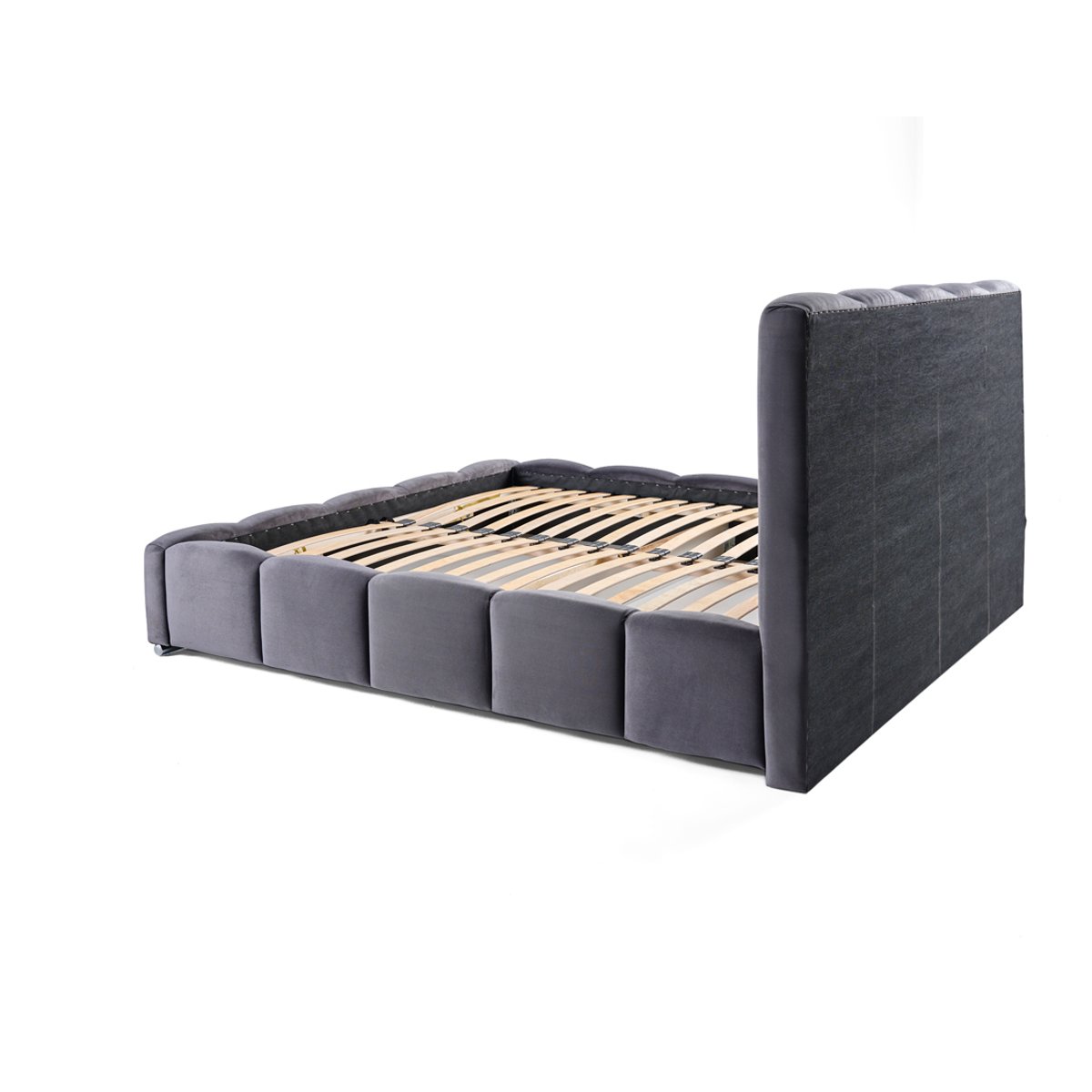 Lit coffre - TORREON gris foncé, BEST MOBILIER