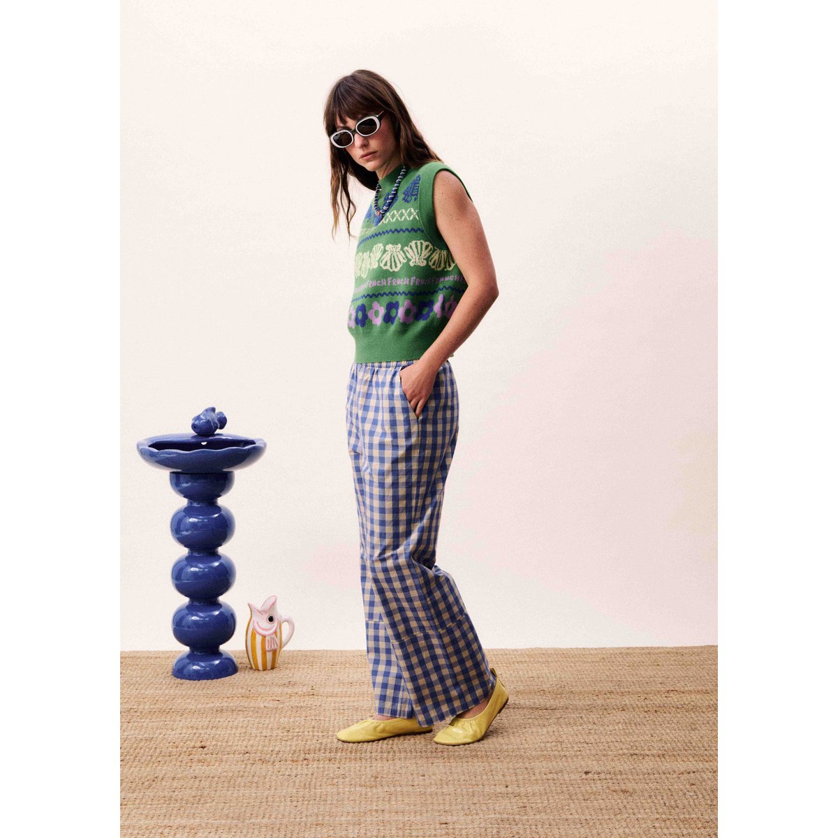 Pull JOHANNE vert, FRNCH