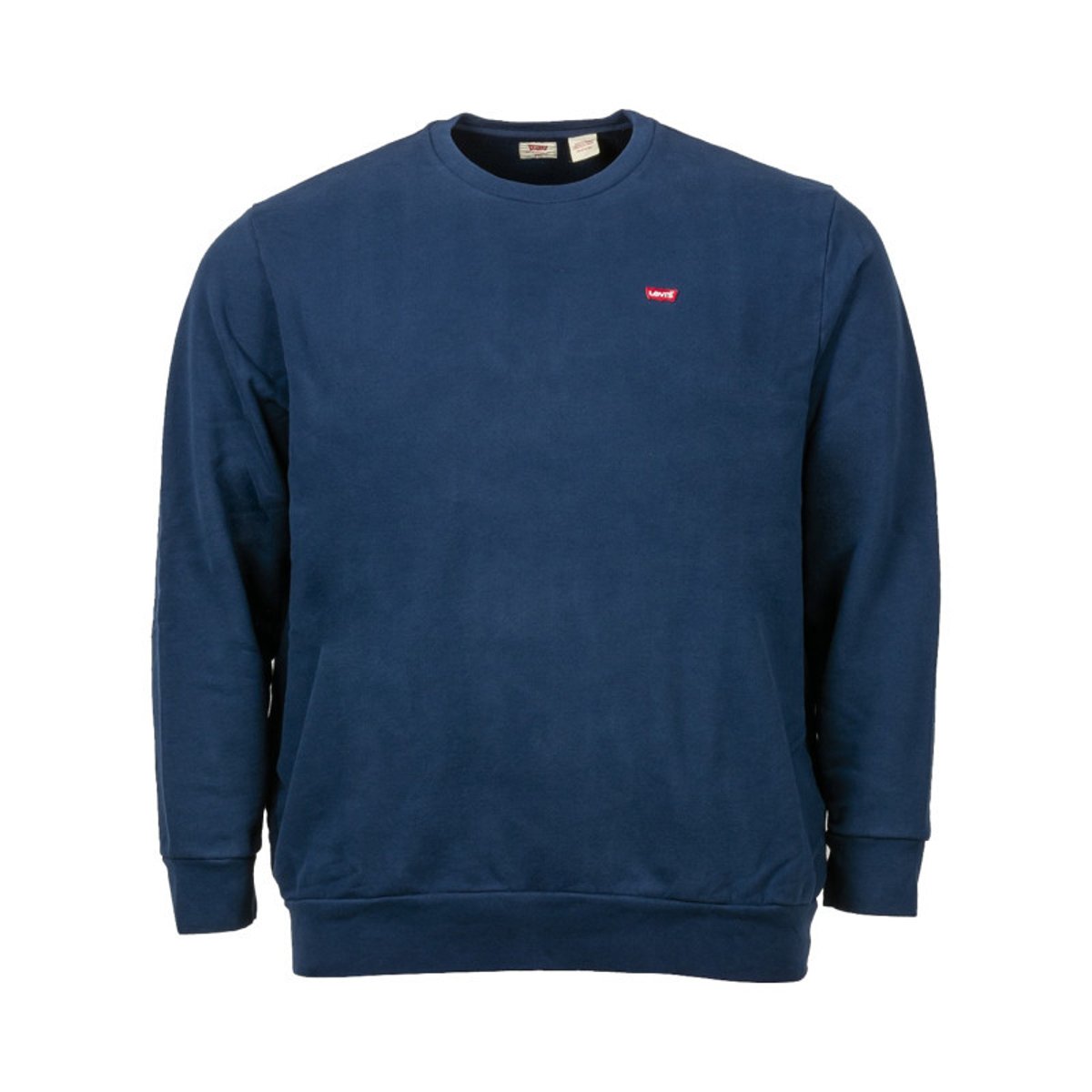 Sweat grande taille marine en coton uni avec logo coupe droite col rond bleu, LEVI'S