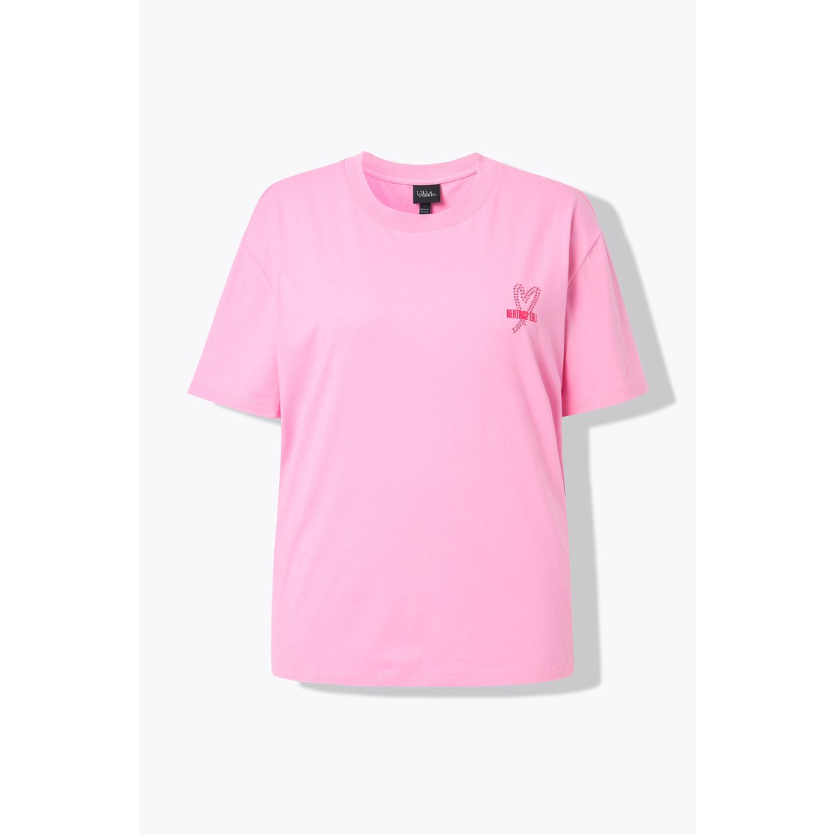 T-shirt, coupe oversize, motif cœur rose, ULLA POPKEN