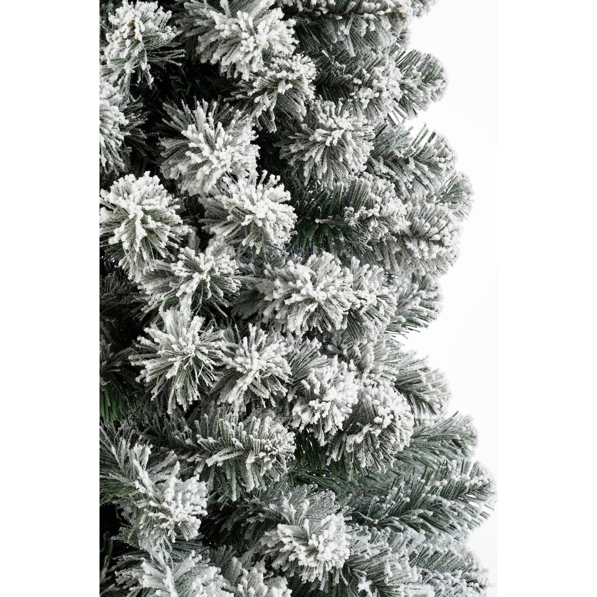 Sapin de Noël artificiel étroit enneigé H185 cm CHARLTON vert, BLACK BOX TREES