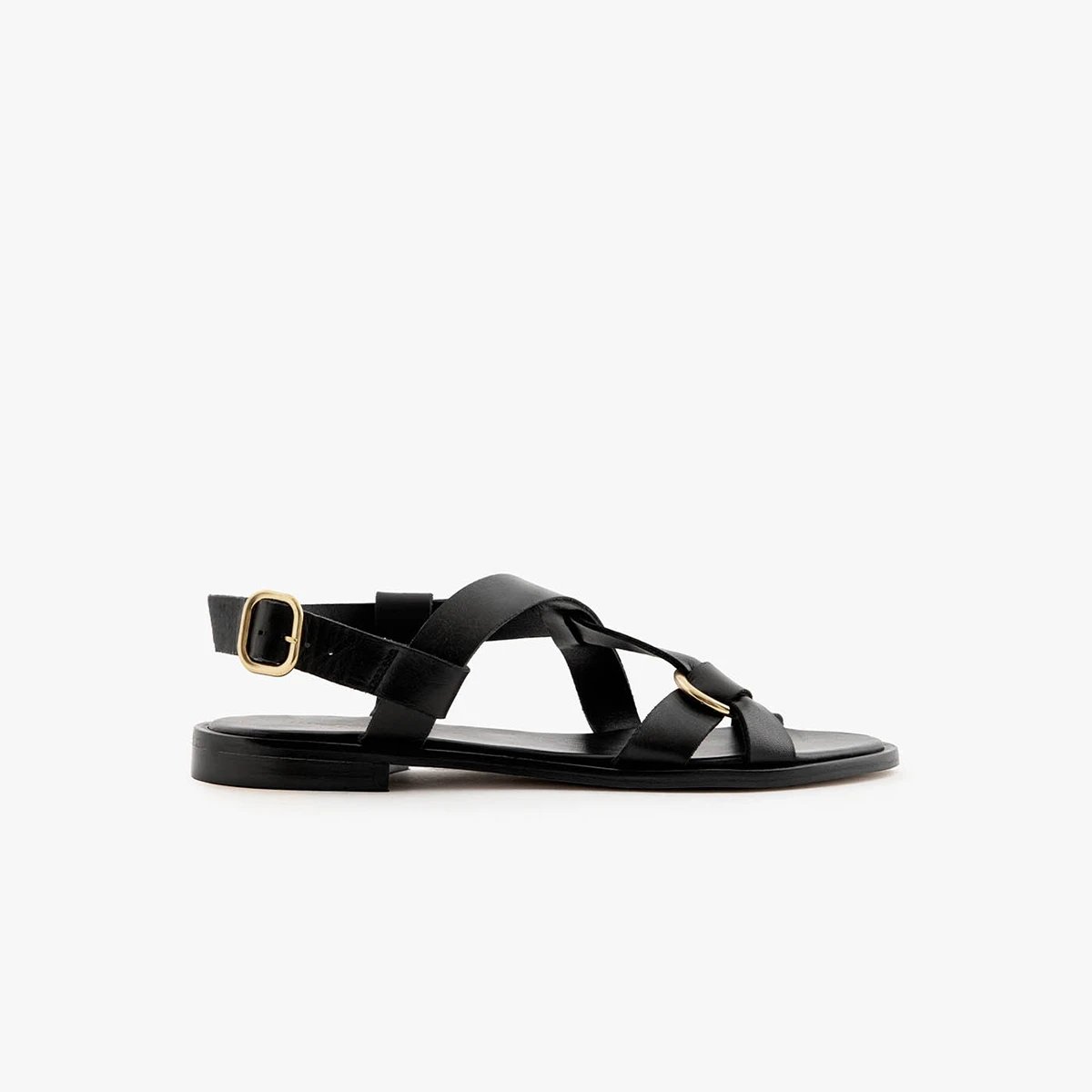 Sandale Cuir lisse MAELYS noir, MAISON TOUFET