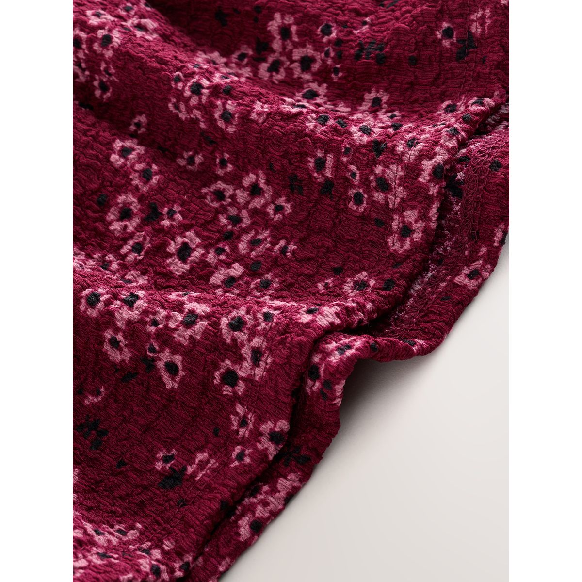 Robe à manches longues en jersey froissé prune rose, NEXT
