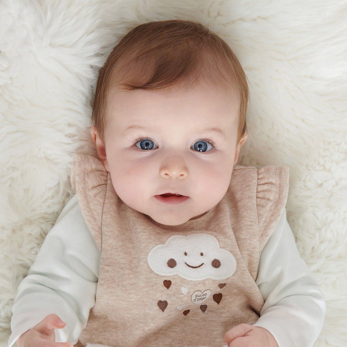 Combirobe isabelle molleton naissance beige, SUCRE D'ORGE