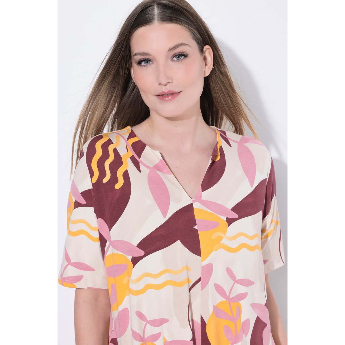 Robe en jersey de coton bio blanc perle, ULLA POPKEN