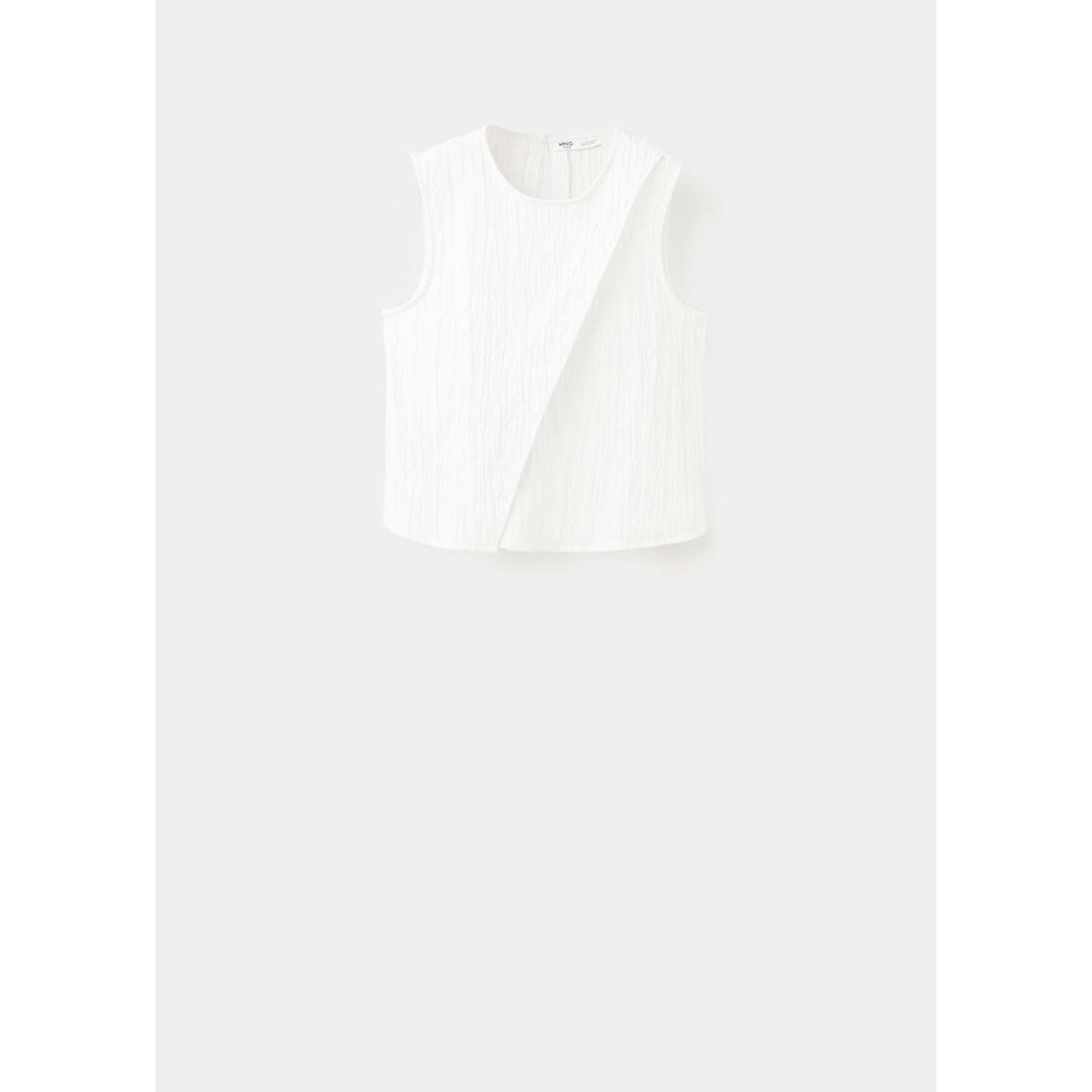 Top texture détail d’ouverture blanc cassé, MANGO TEEN