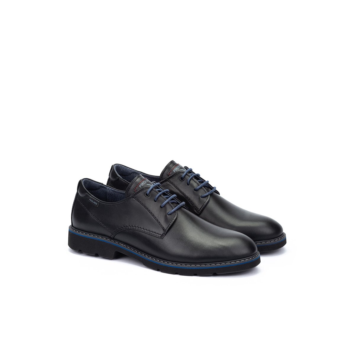 Chaussures à lacets cuir Alarcon black, PIKOLINOS
