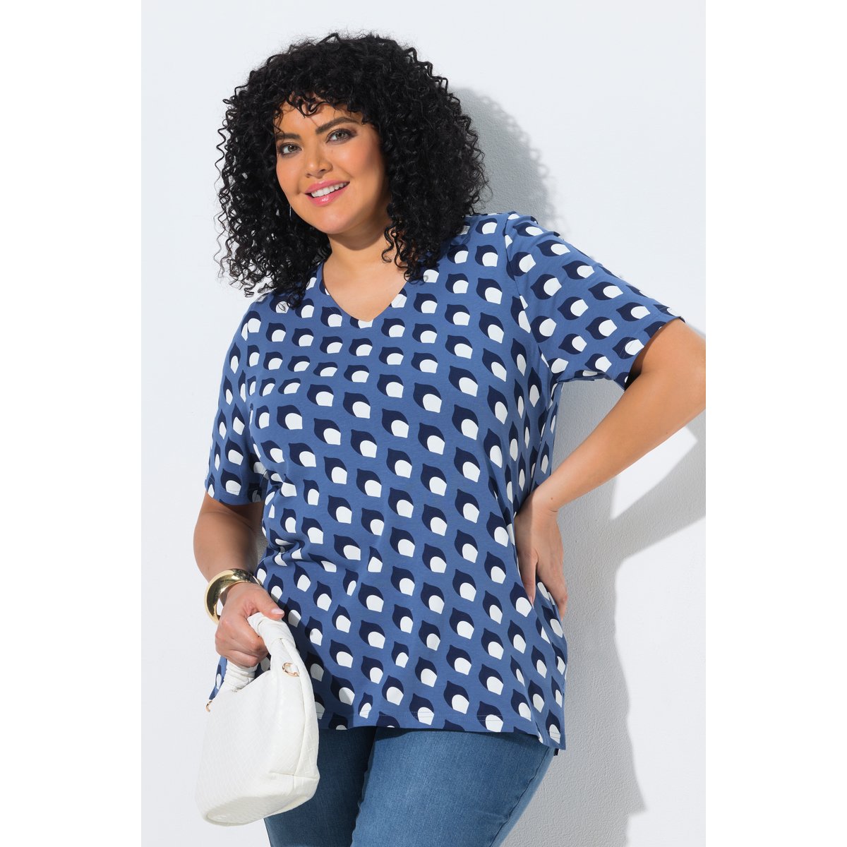 T-shirt avec imprimé bleu voile clair, ULLA POPKEN