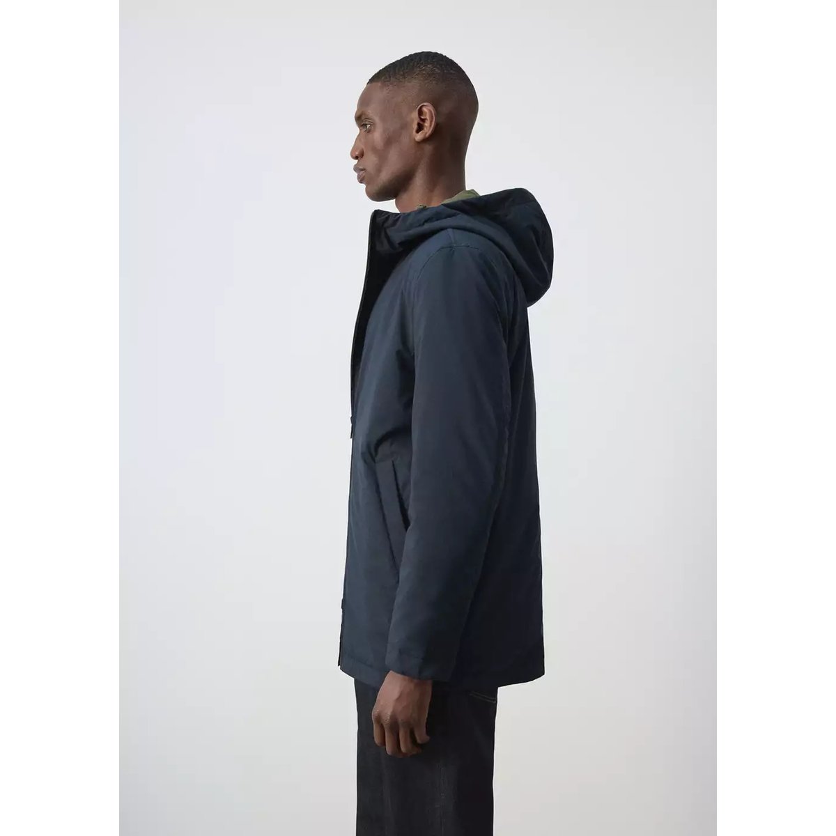 Parka résistante à l’eau réversible bleu nuit, MANGO MAN