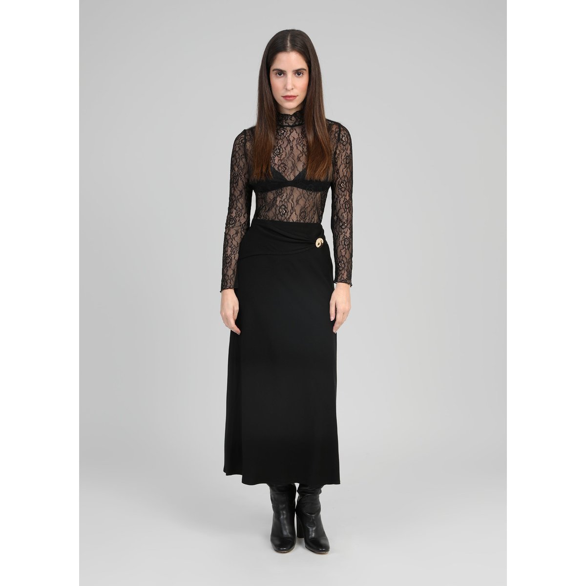 Jupe Longue GINELA noir, AN'GE