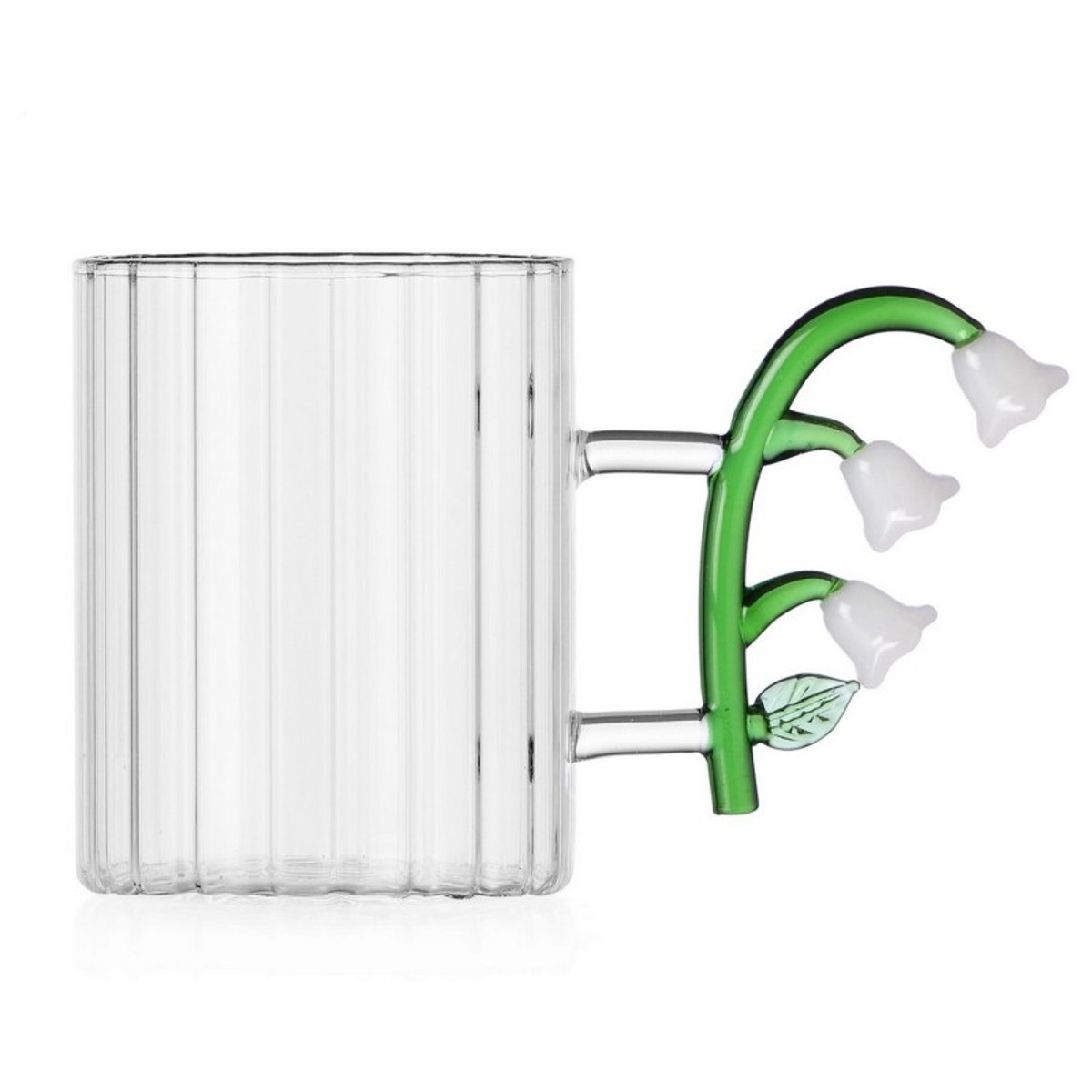 Mug verre anse fleurs sculptées  BOTANICA multicolore, ICHENDORF