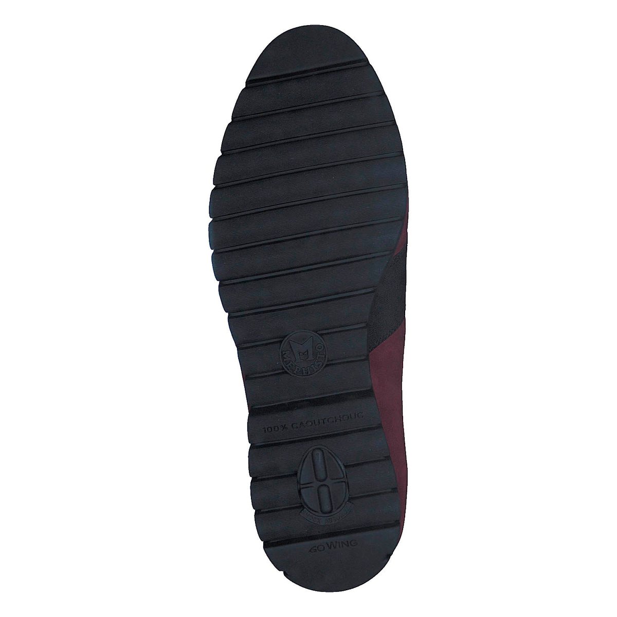 Mocassins en cuir nubuck LORIANE rouge 5128, MEPHISTO