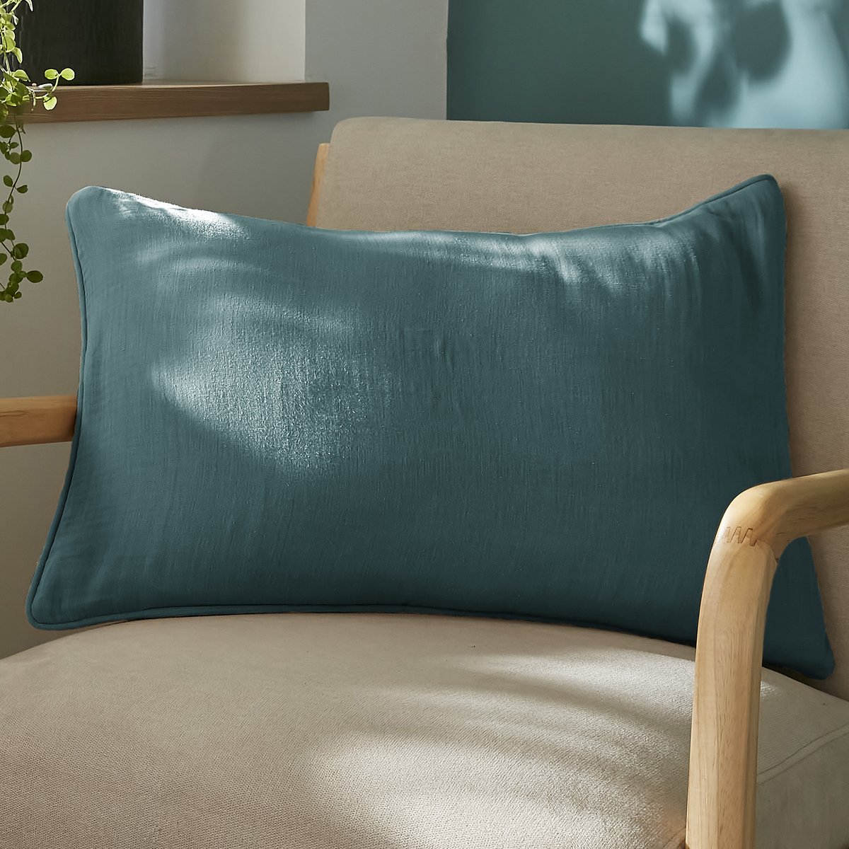 Coussin rectangulaire déhoussable 40x60 cm Gaze de Coton Terra Canard canard, EDEN