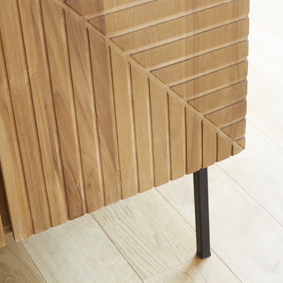 Armoire 2 portes en teck massif PORTLAND naturel, BERAH GETAH