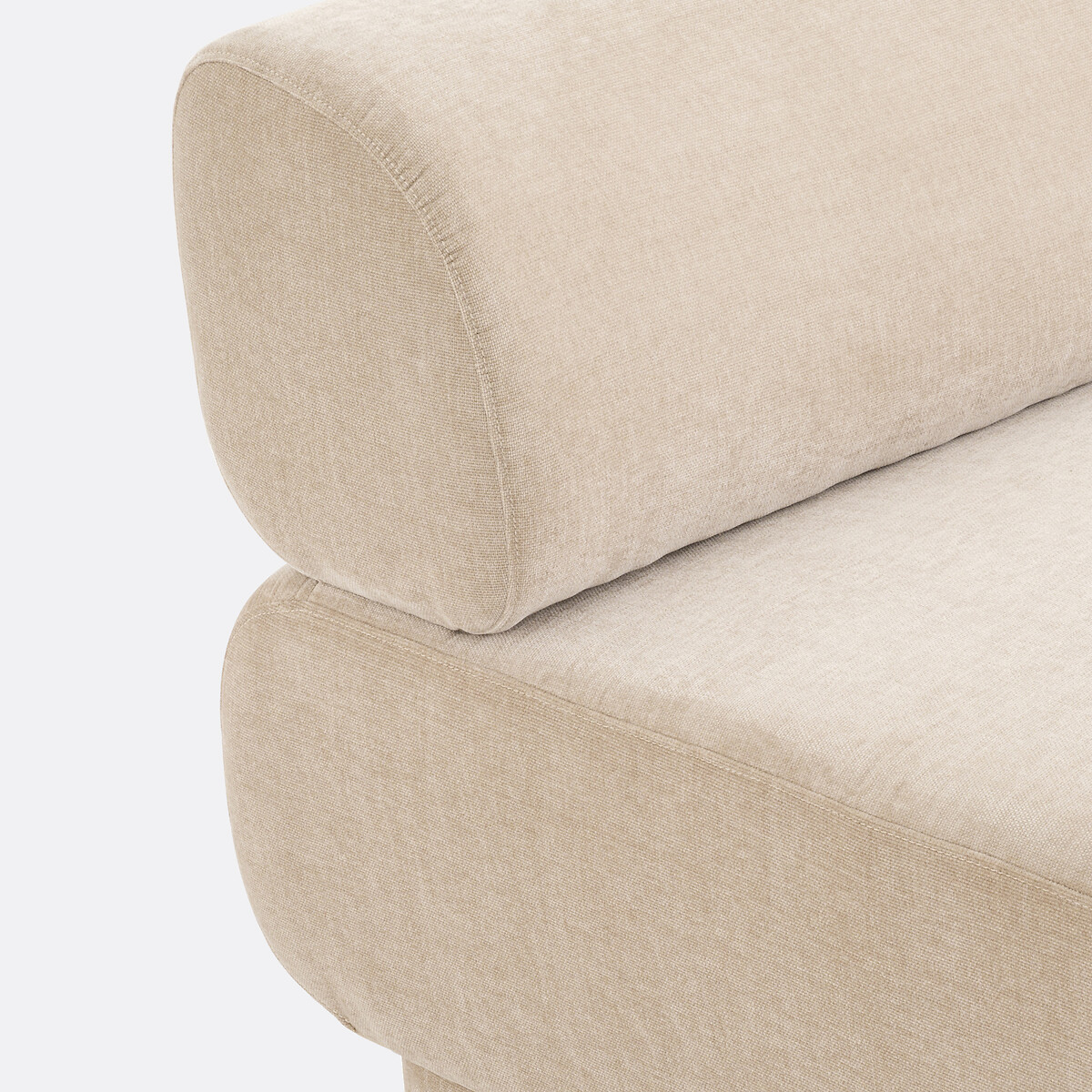 Chauffeuse modulable velours texturé, Teide ecru, LA REDOUTE INTERIEURS