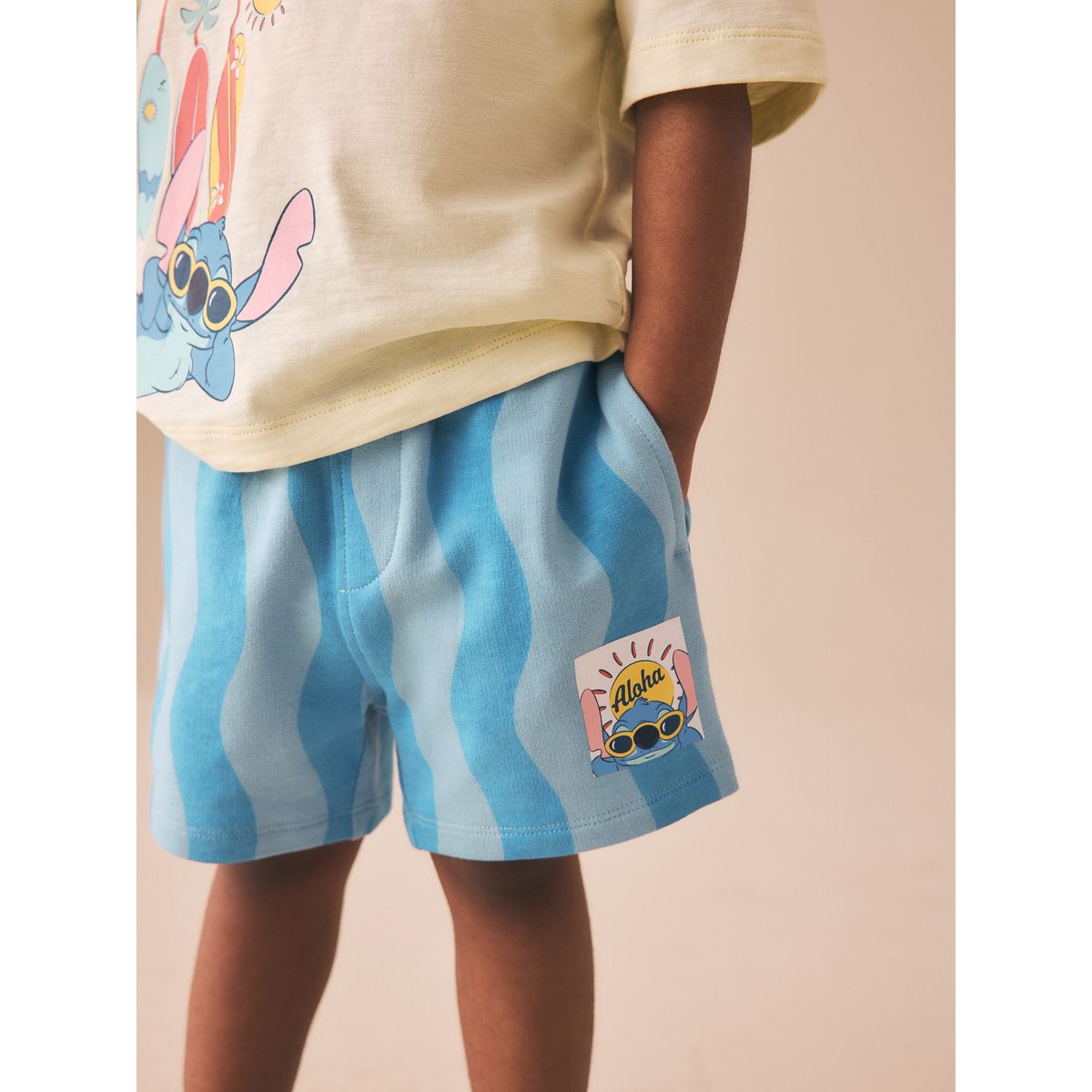 Ensemble short et t-shirt lilo stitch jaune, NEXT