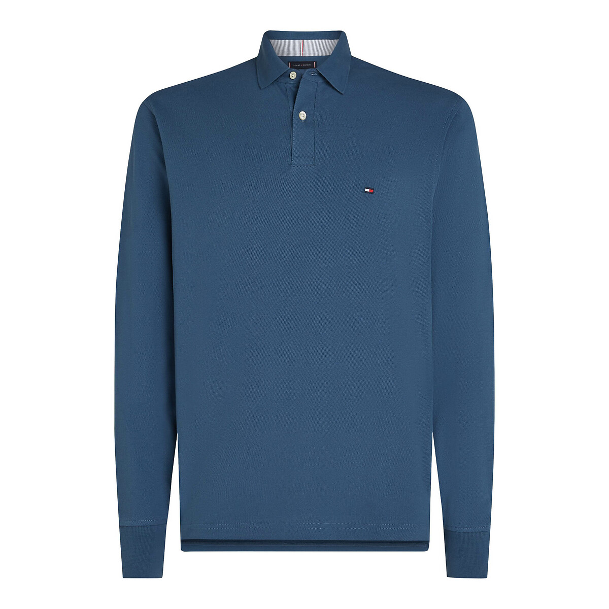 Polo maniche lunghe dritta maglia piqué 1985 blu oltremare, TOMMY HILFIGER