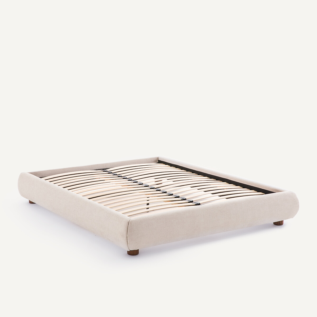 Gewatteerd 2-persoon bedframe, NUVOLE, ontwerp door Emmanuel Gallina touwkleur, EMMANUEL GALLINA X AM.PM