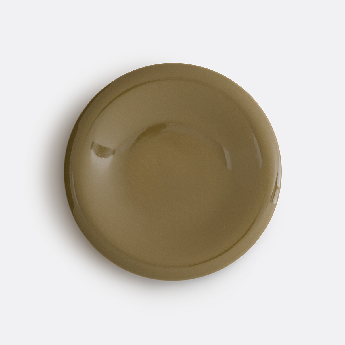 Set of 4 Toria Dessert Plates in Glazed Stoneware khaki, LA REDOUTE INTERIEURS