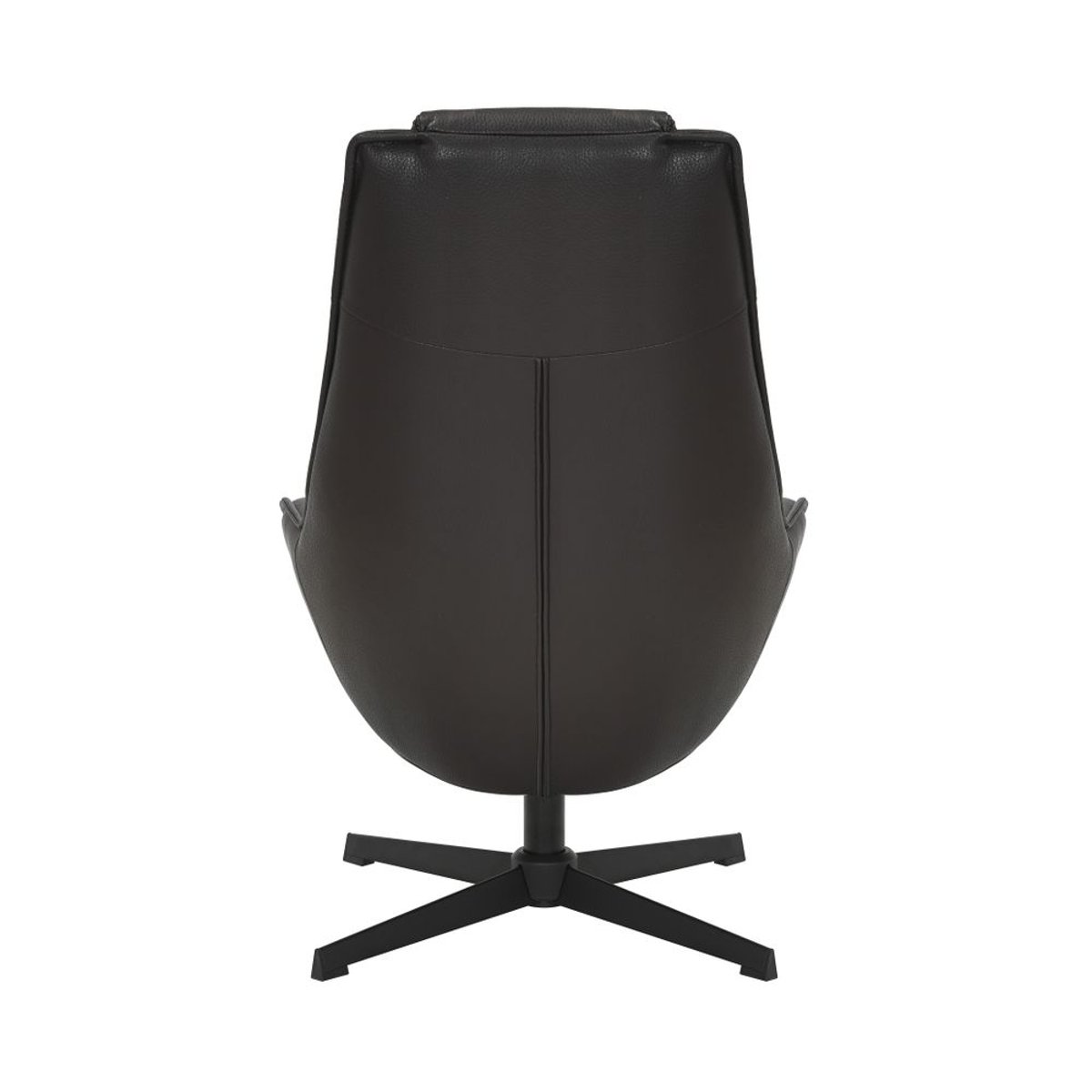 Fauteuil pivotant en PU noir, ZAGO