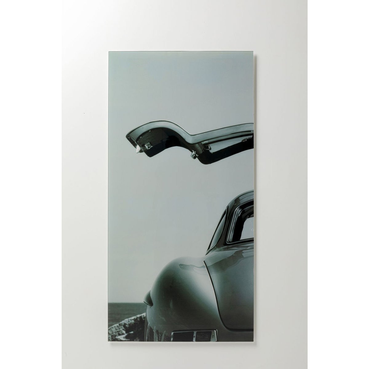 Lot de 3 tableaux en verre voiture, TRIPTYCHON gris, KARE DESIGN
