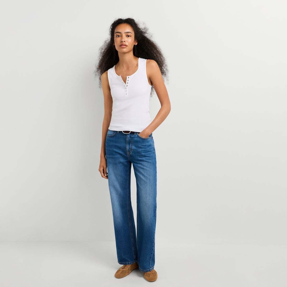Lexa - Jean Coupe Regular, Taille Haute bleu authentique, PEPE JEANS