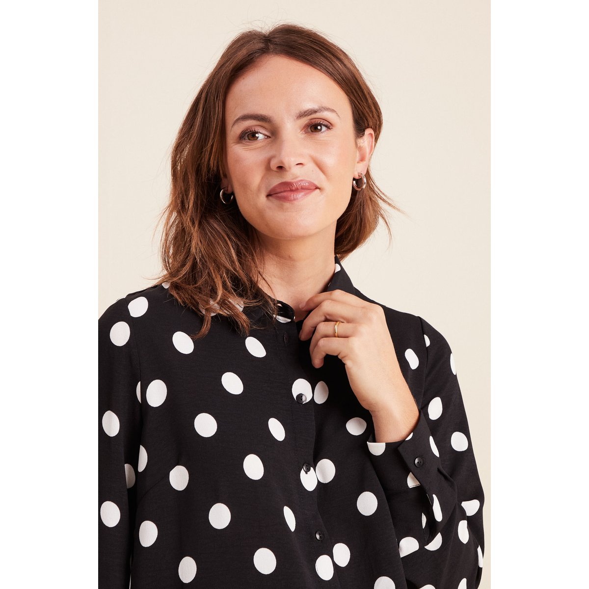 Chemise fluide manches longues noir, BREAL