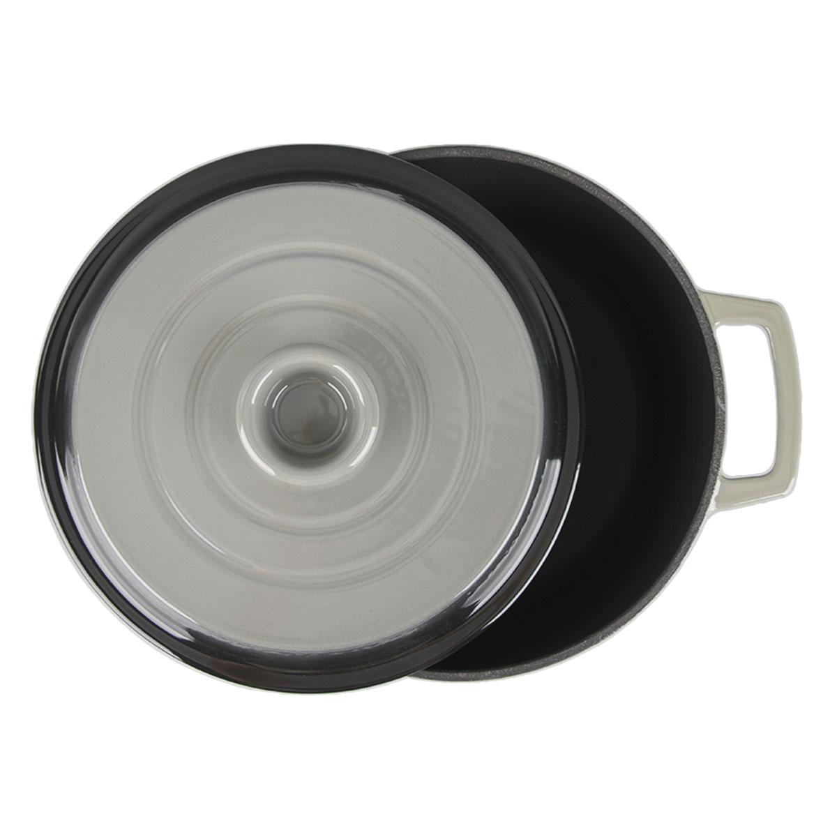 Cocotte en fonte ronde 25cm - "Masseiron Ardoise" couleur unique, LAGUIOLE CUISSON