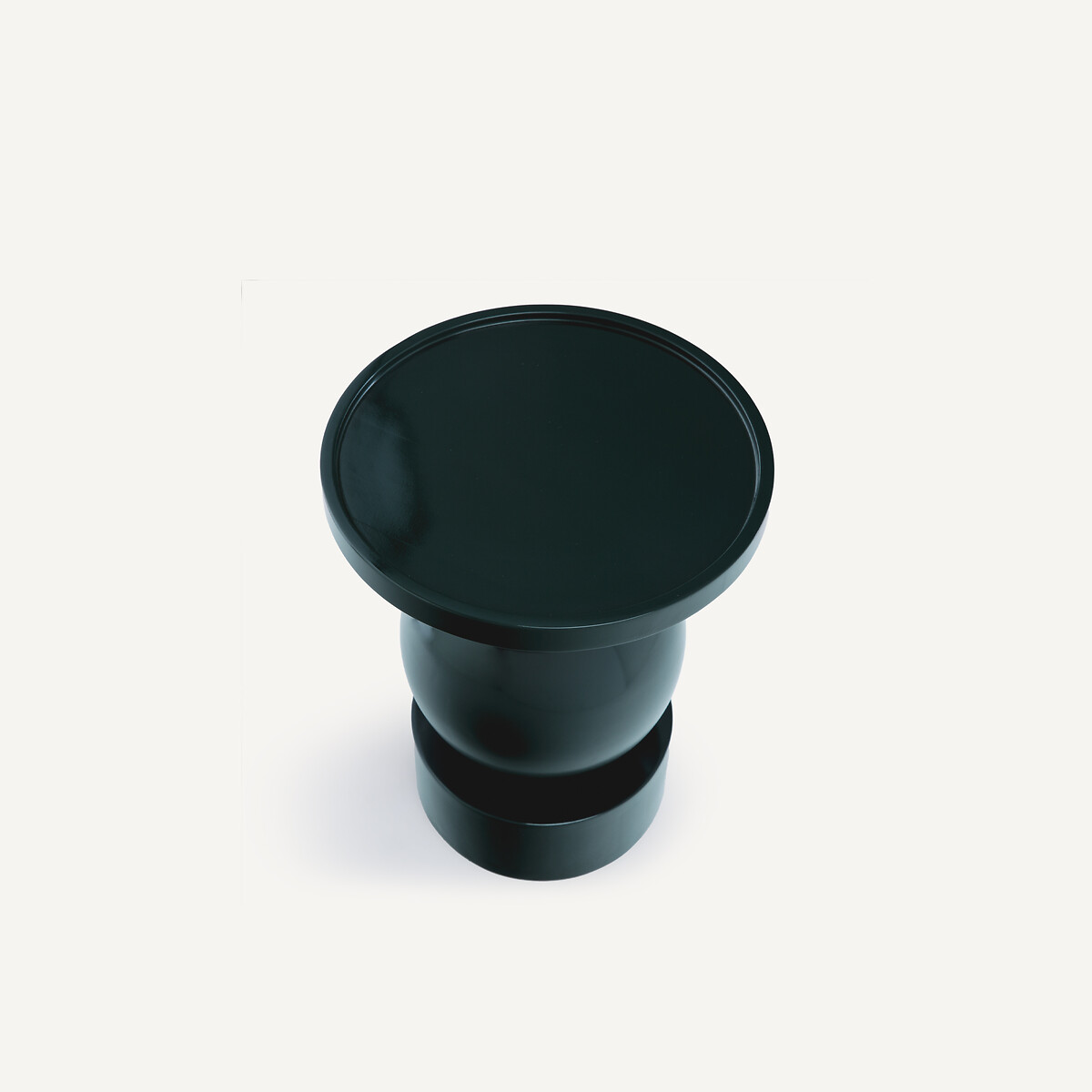 Bout de canapé en acacia finition glossy, Glossy vert de prusse, AM.PM