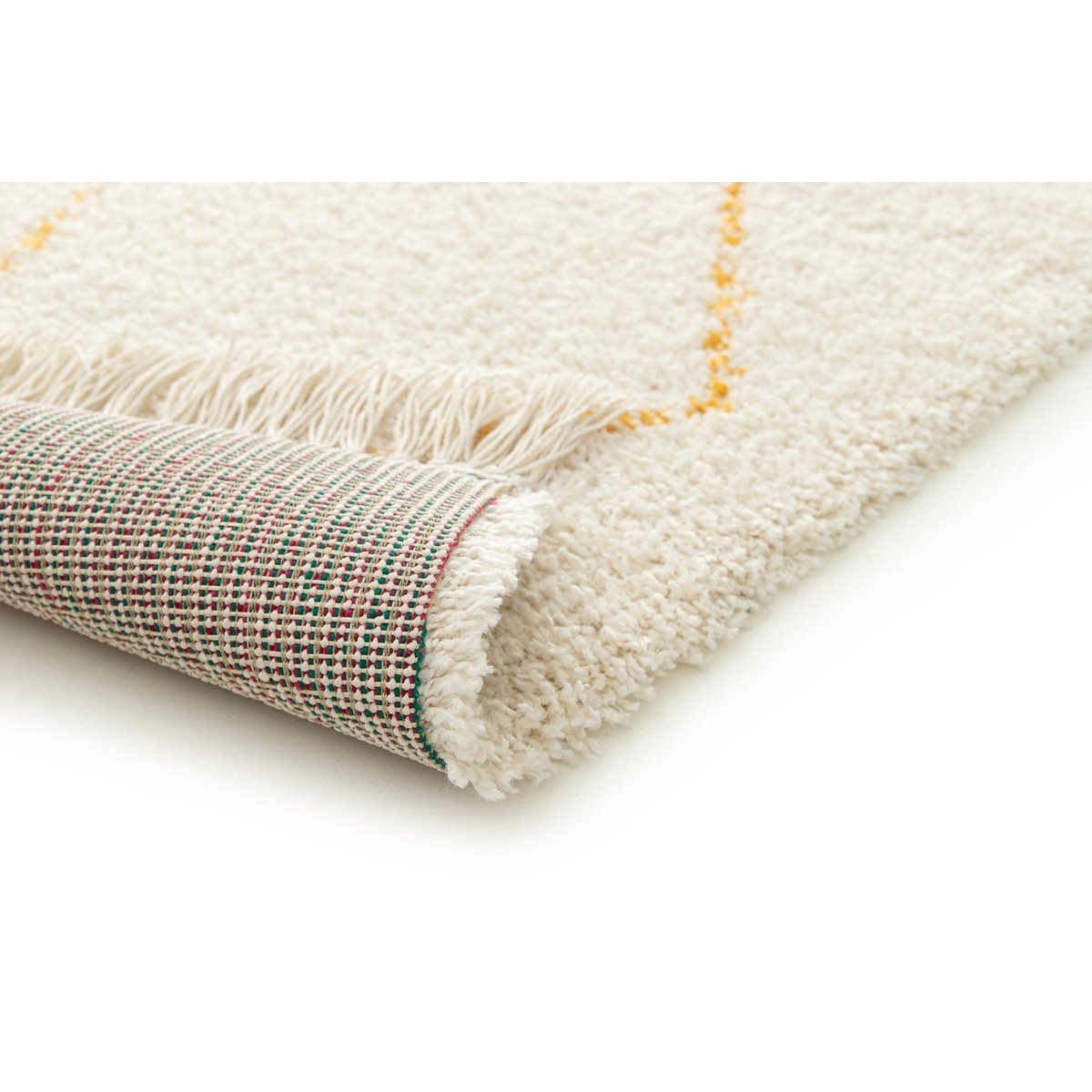 Tapis épais à franges doux et raffiné NILE beige sable, AFK LIVING