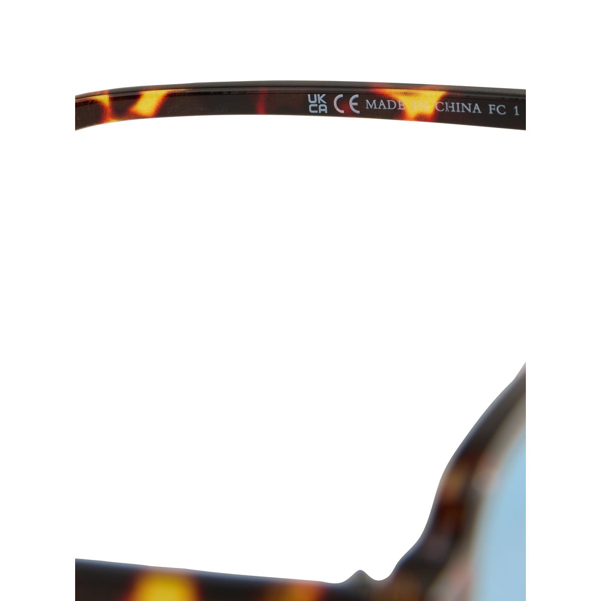 Lunettes de soleil carrées écaille de tortue bleue, NEXT