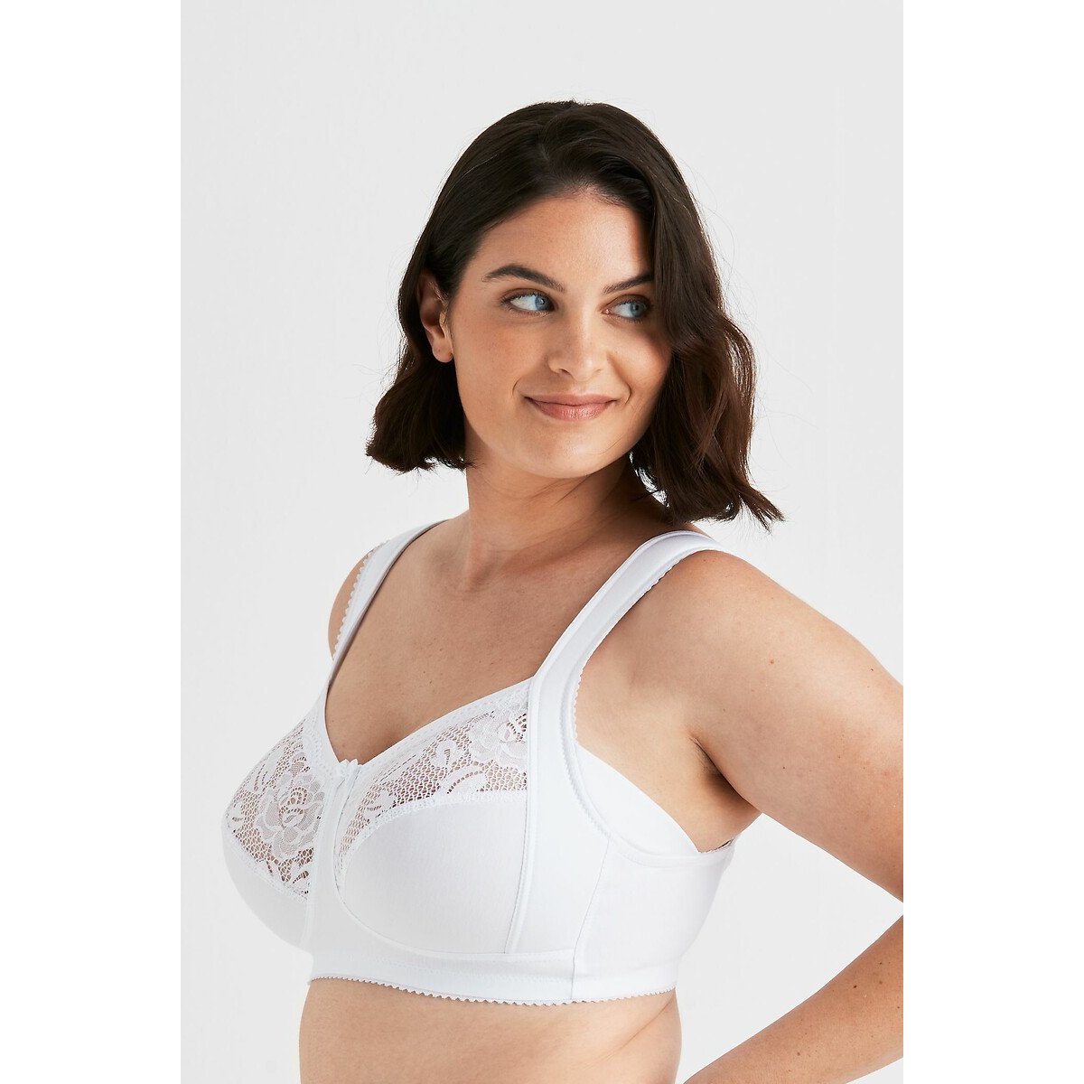 Lovely Lace Support Non-Underwired Bra white, MISS MARY OF SWEDEN