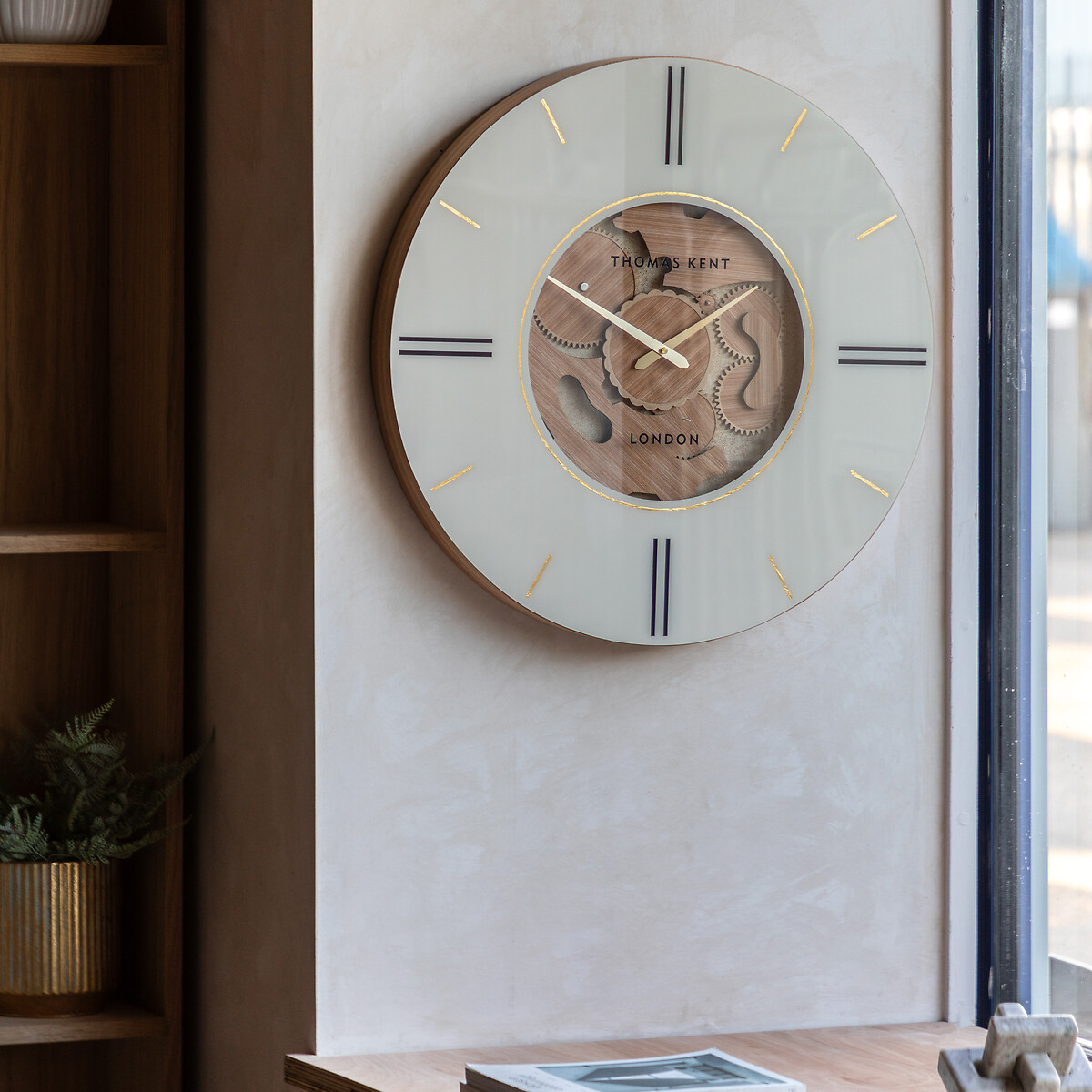 Cogger 24" Large Wall Clock oak, THOMAS KENT