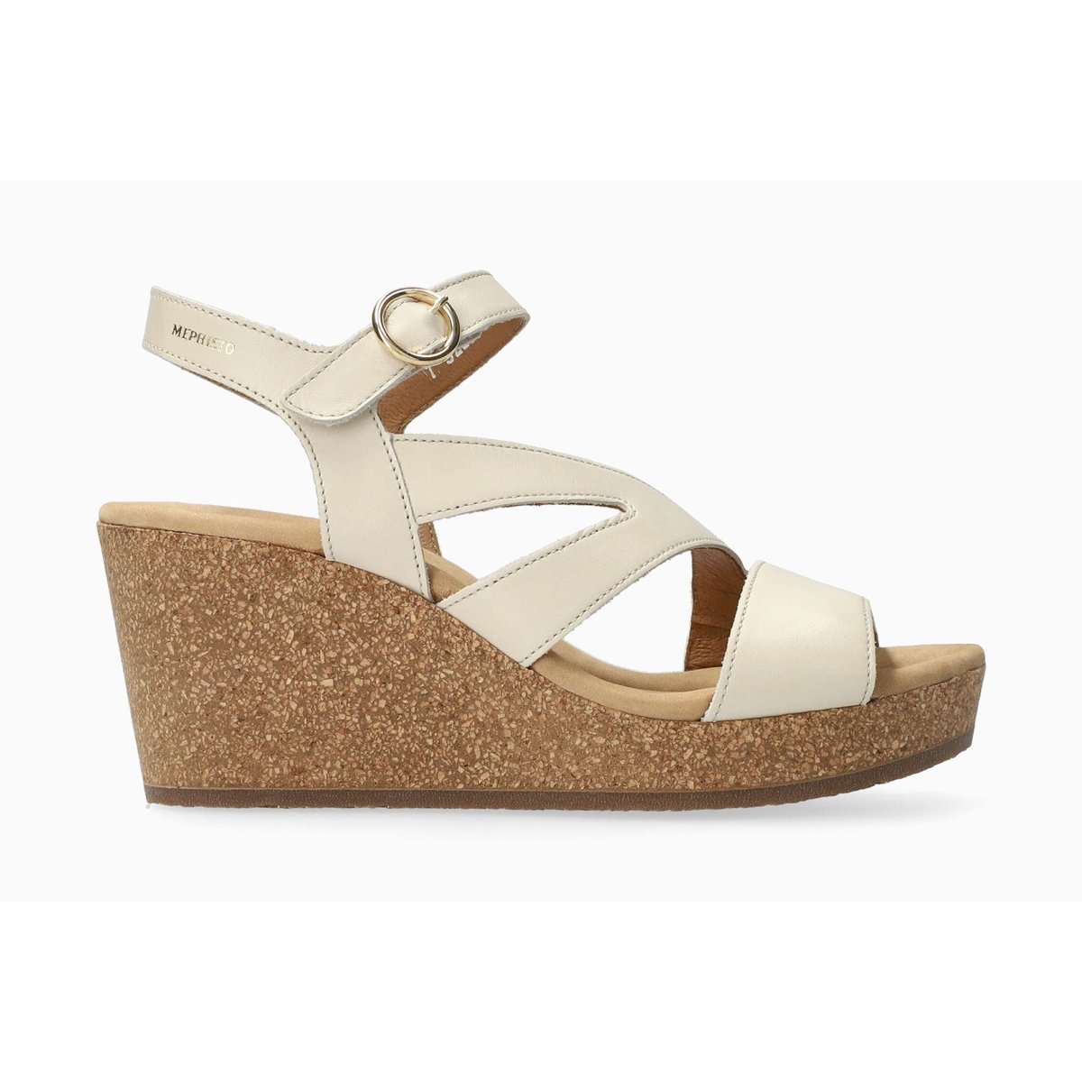 Sandales en cuir NONNIE gris fog p5149351, MEPHISTO