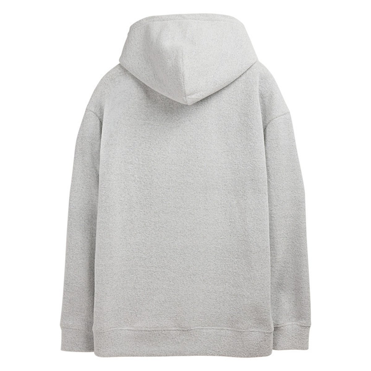 Sweat à capuche gris clair chiné en tissu éponge à coupe droite gris, TEDDY SMITH