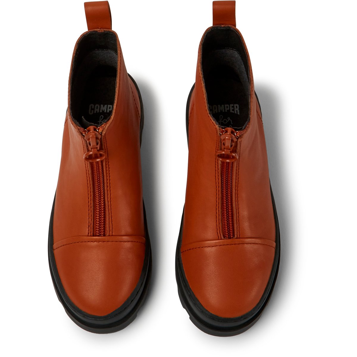 Bottines Cuir Brutus Kids marron, CAMPER