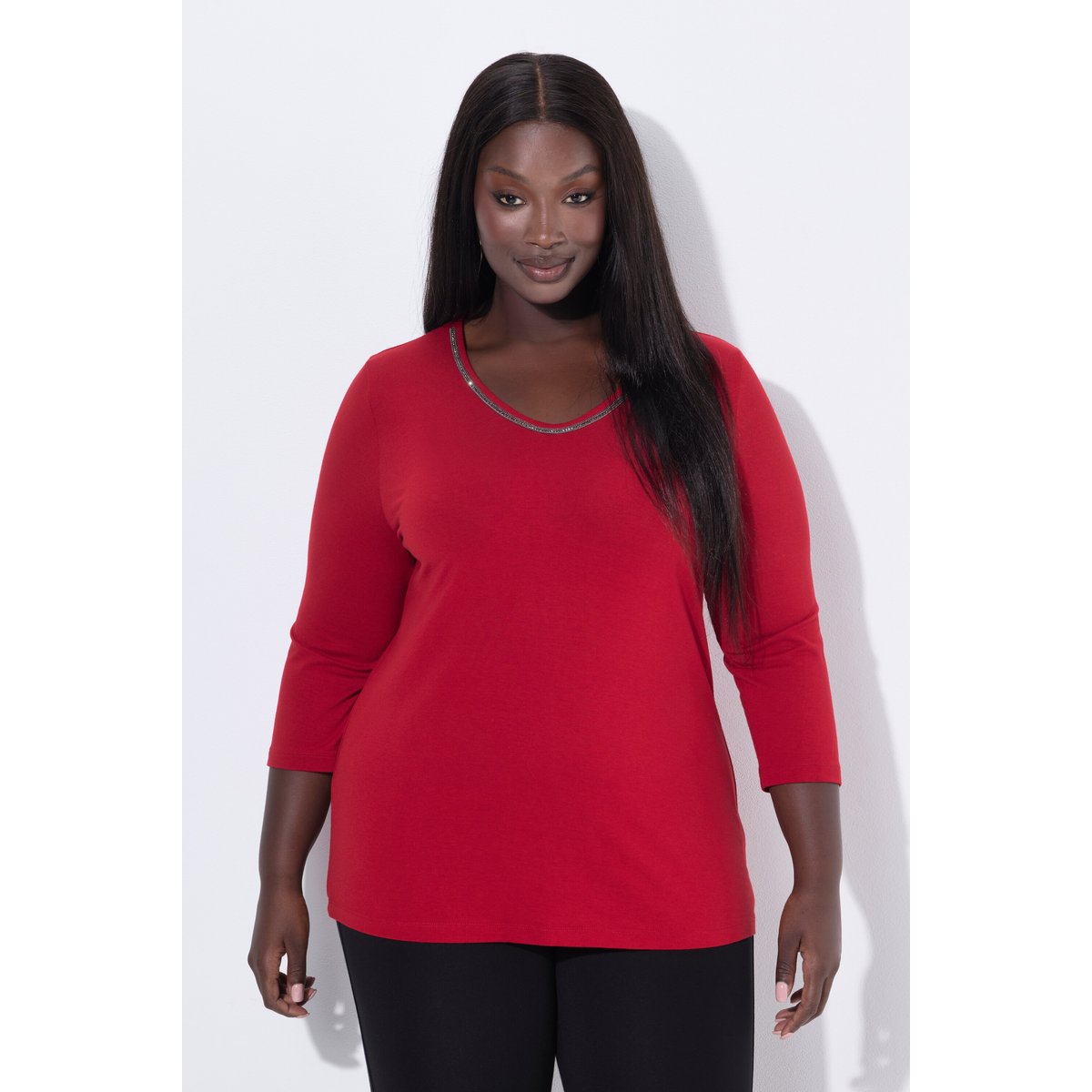 T-shirt à cordelette Classic rouge cerise, ULLA POPKEN
