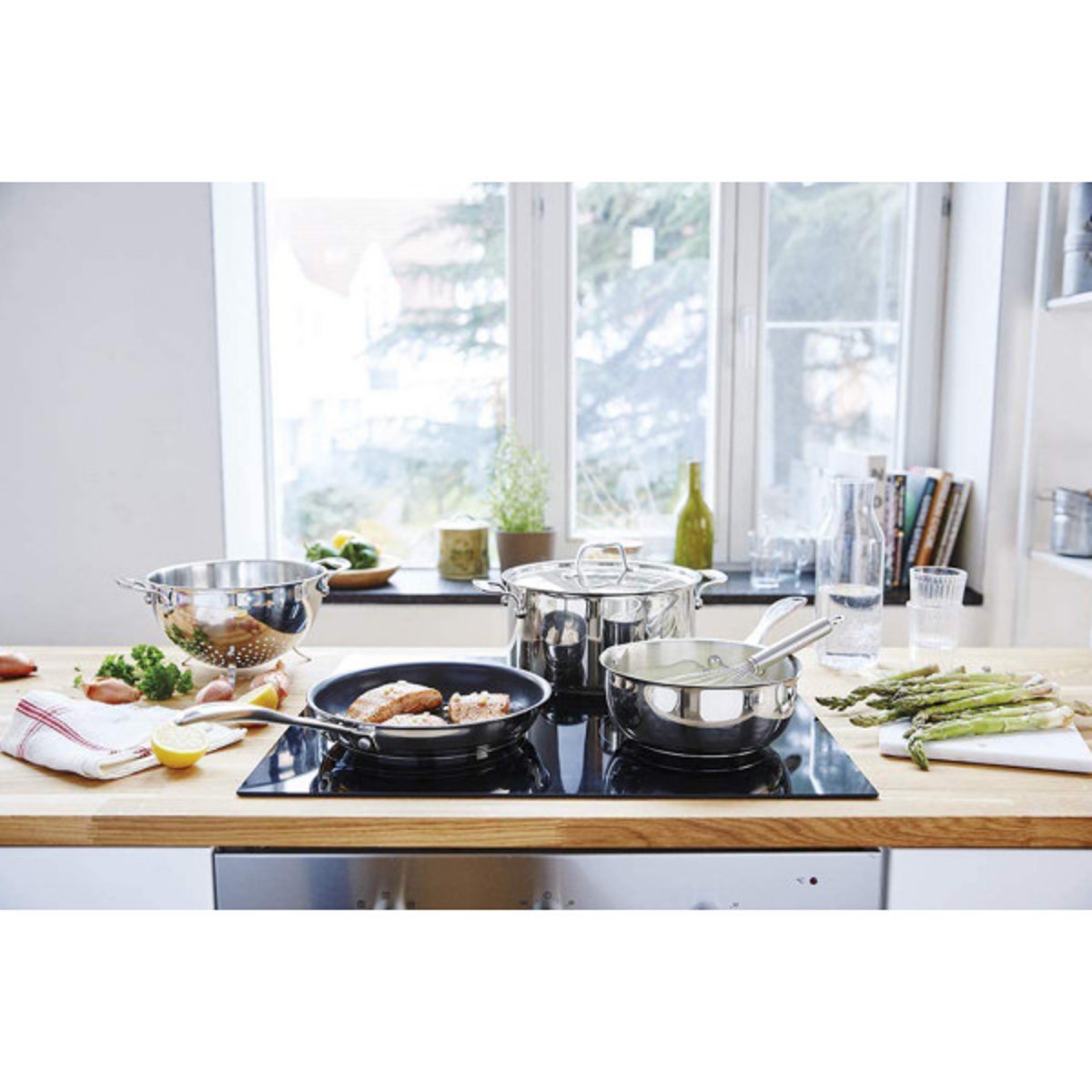 Poêle Chef  26 cm en inox antiadhésif argent, BEKA