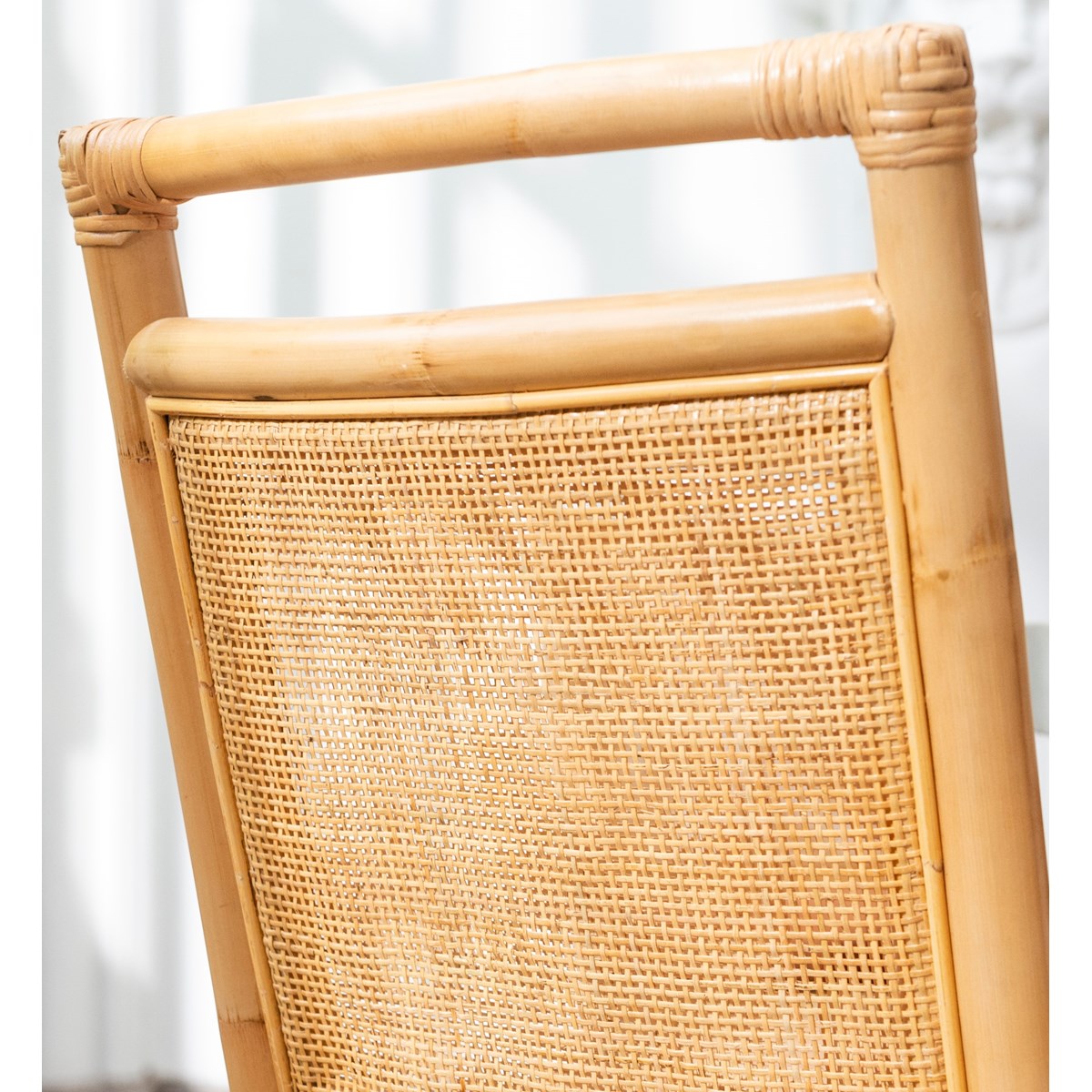 Chaise rotin et velours RIVIERA velours rose, KOK