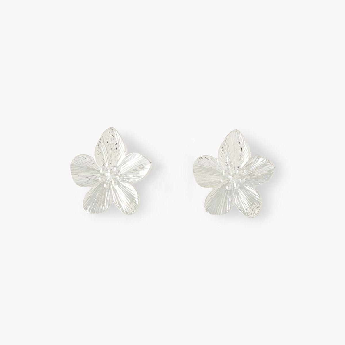 Boucles d'oreilles fleurs argentées argenté, BALABOOSTE