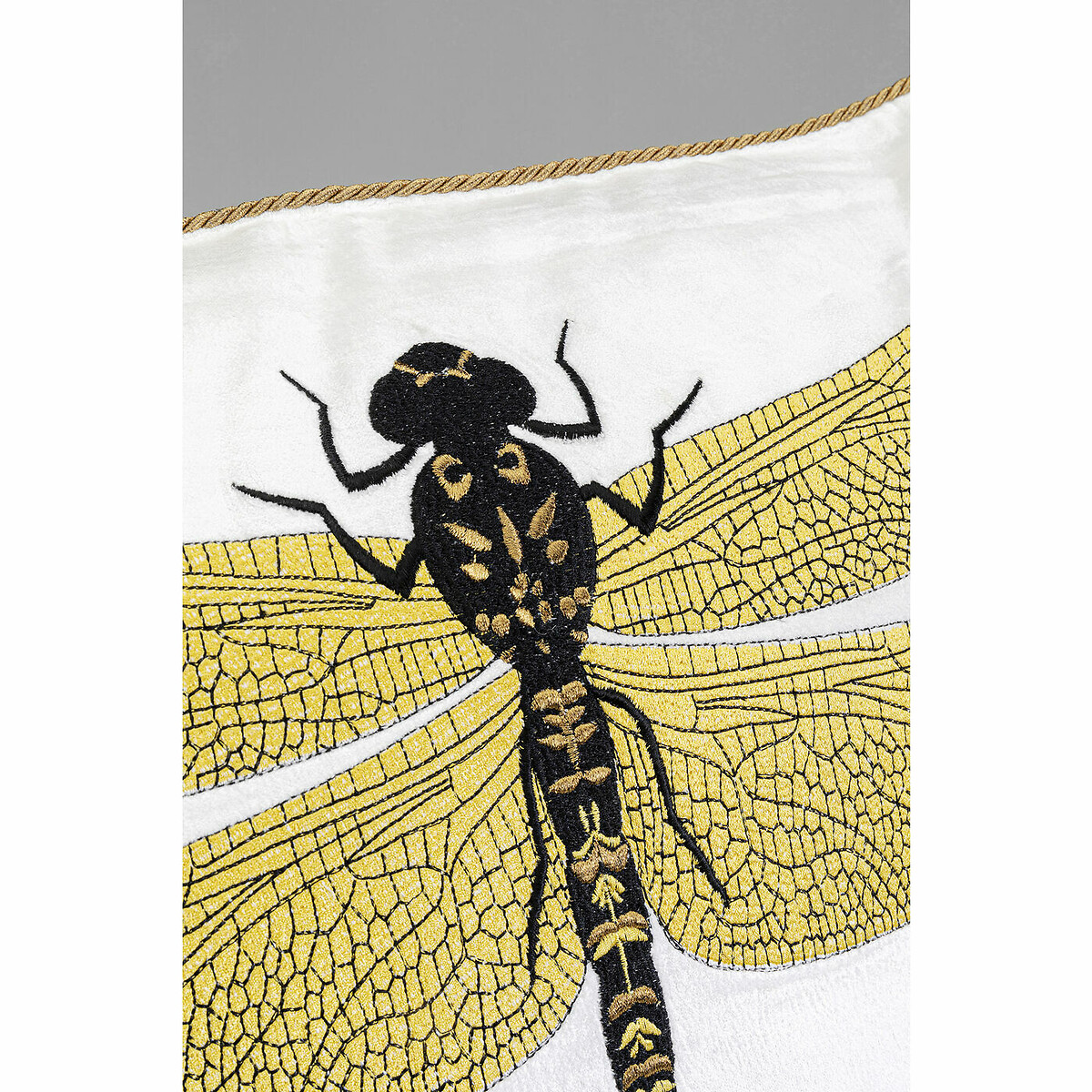 Kissen Glitter Dragonfly Weiß 40x40cm weiss, KARE DESIGN