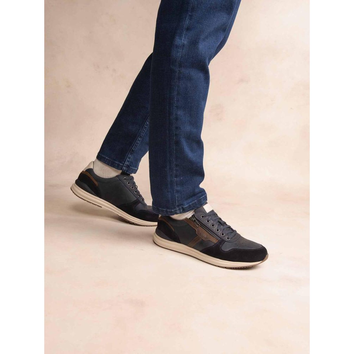 Baskets zippées SLIMANE navy, TBS