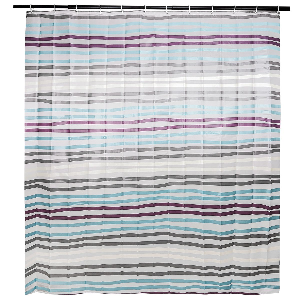 Rideau de douche en PEVA, LINES multicouleur, SENSEA