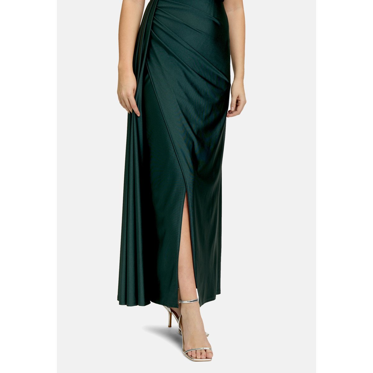 Robe de soirée à pierres fantaisie dusty slate, VERA MONT