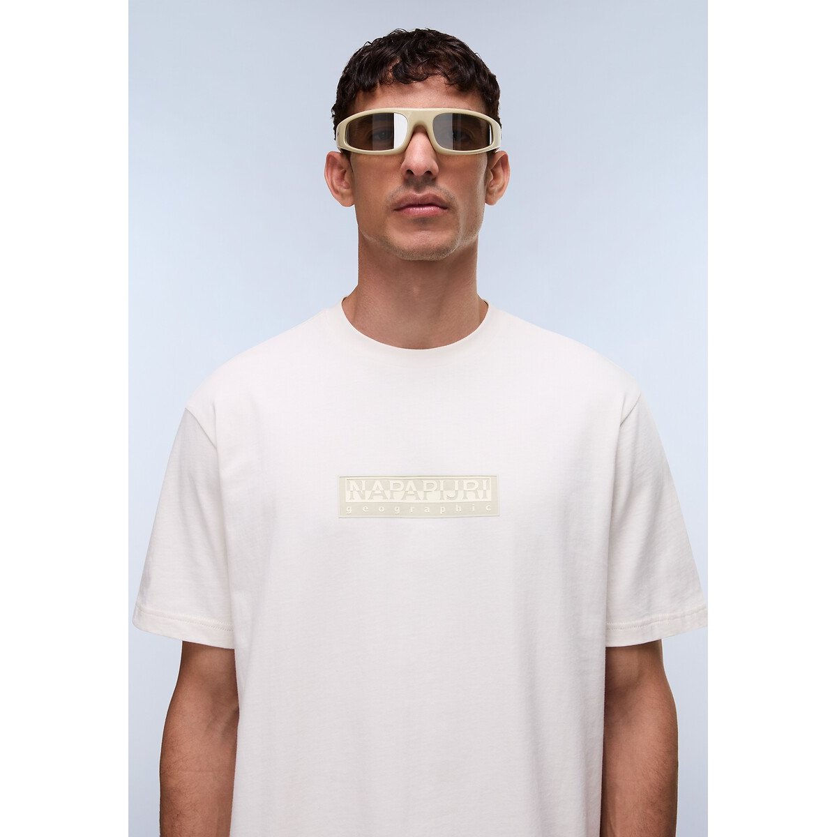 T-shirt col rond manches courtes blanc, NAPAPIJRI