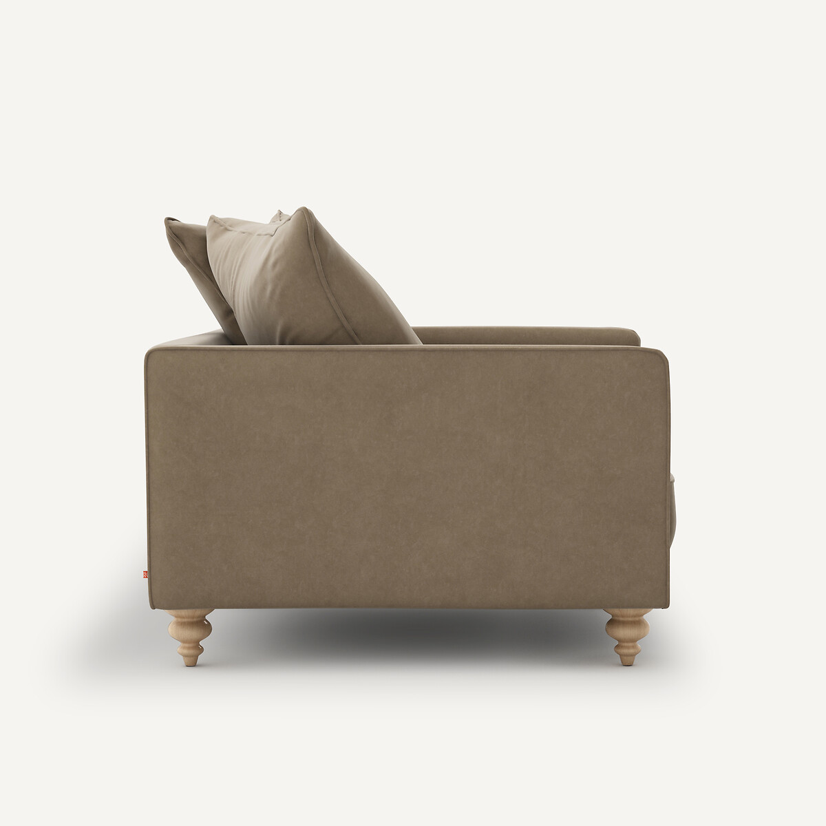 Fauteuil velours, Lazare beige cendré, AM.PM