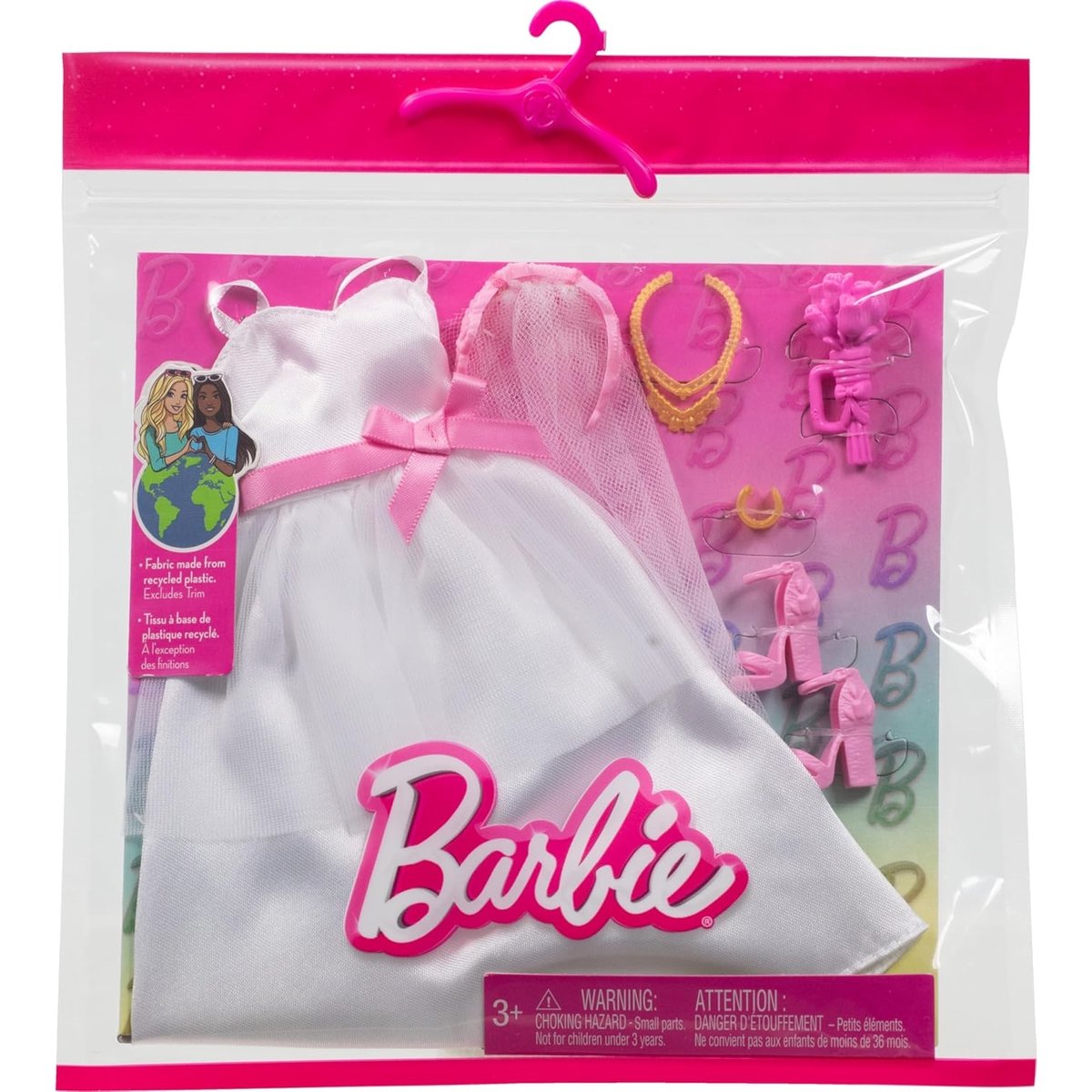 Ensemble de vêtements de mariée blanc, MATTEL