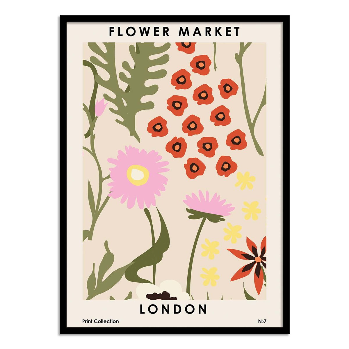 Affiche d'art - Flower Market London - NKTN couleur unique, WALL EDITIONS