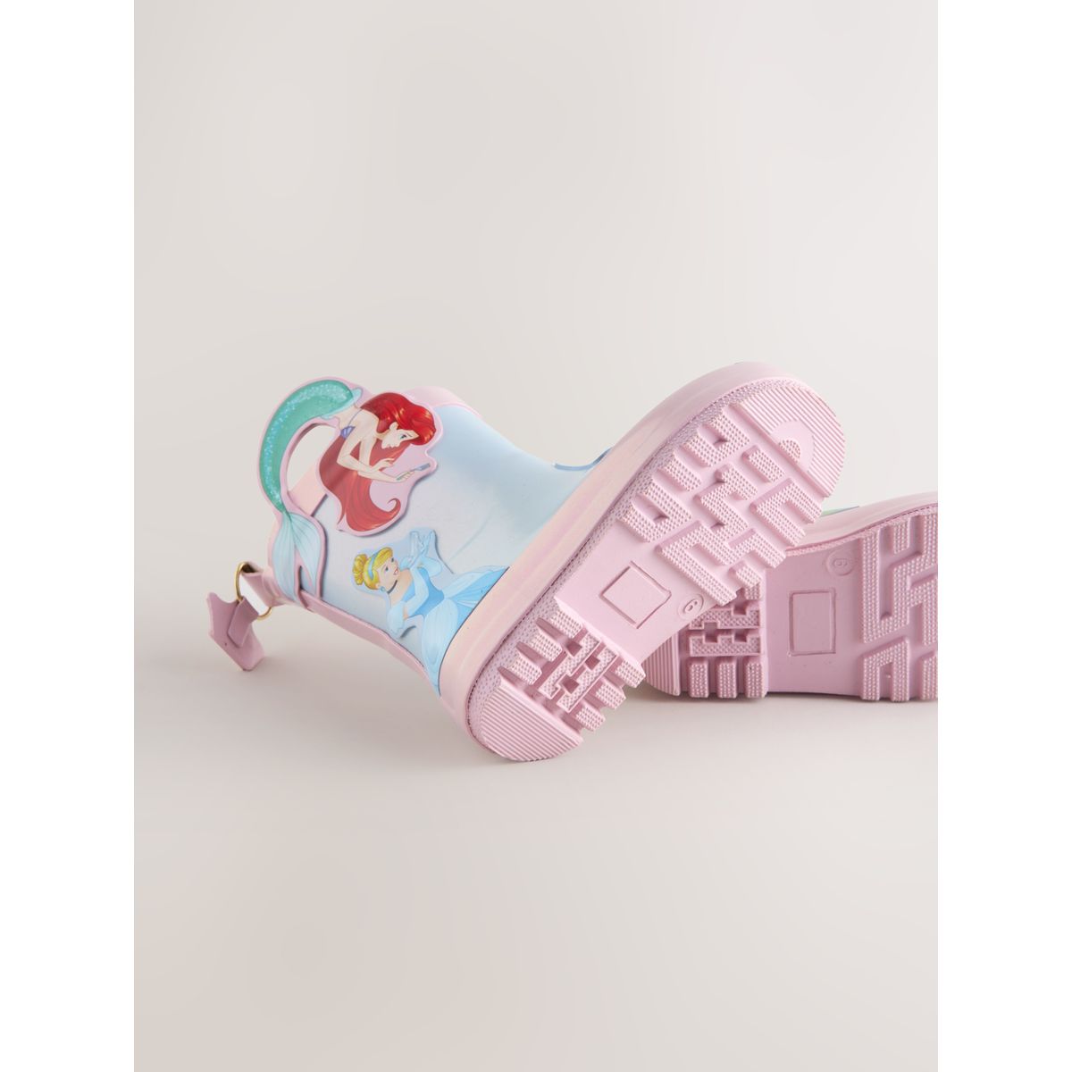 Bottes caoutchouc à poignée princesse disney bleu/rose, NEXT