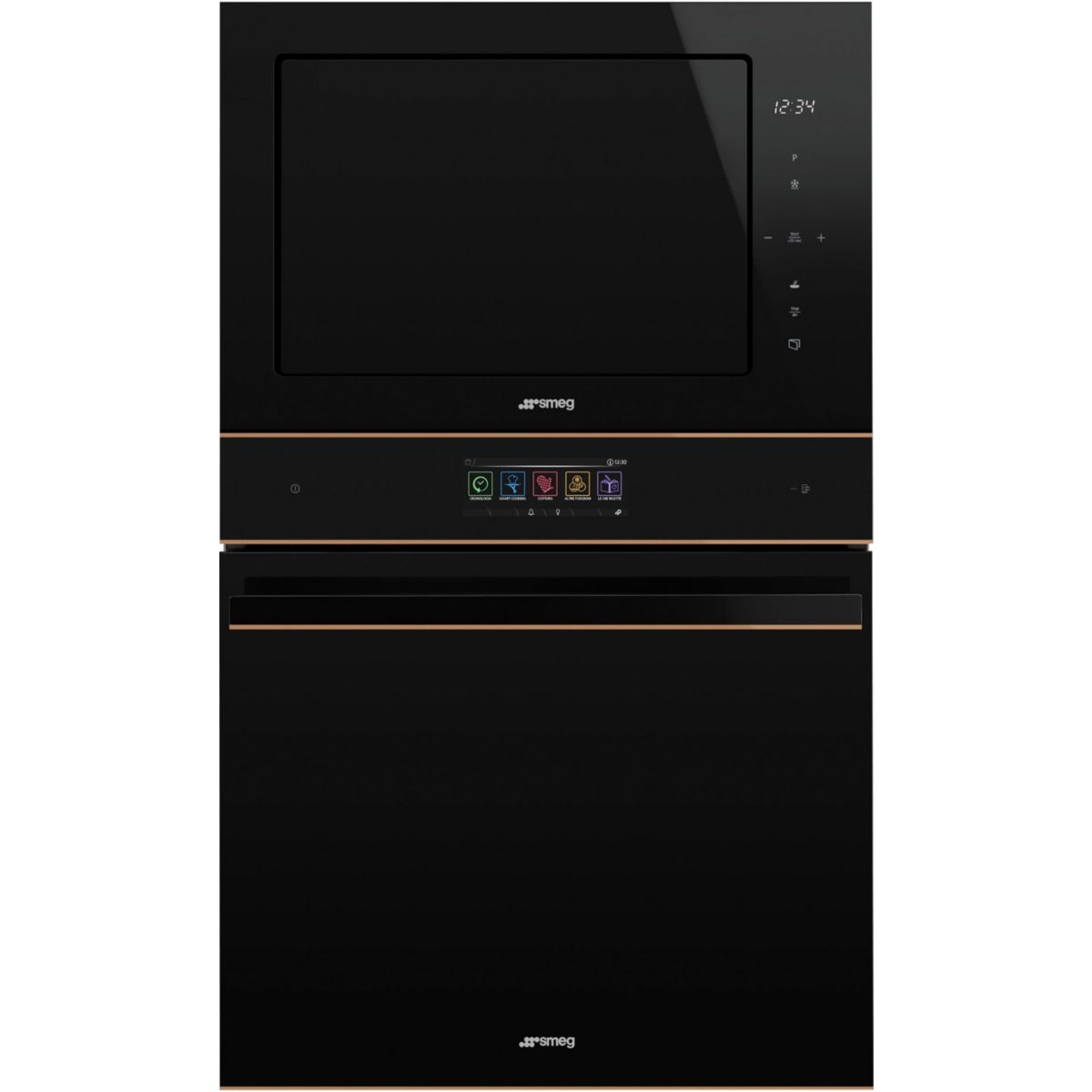 Micro ondes combiné encastrable FMI625CN noir, SMEG
